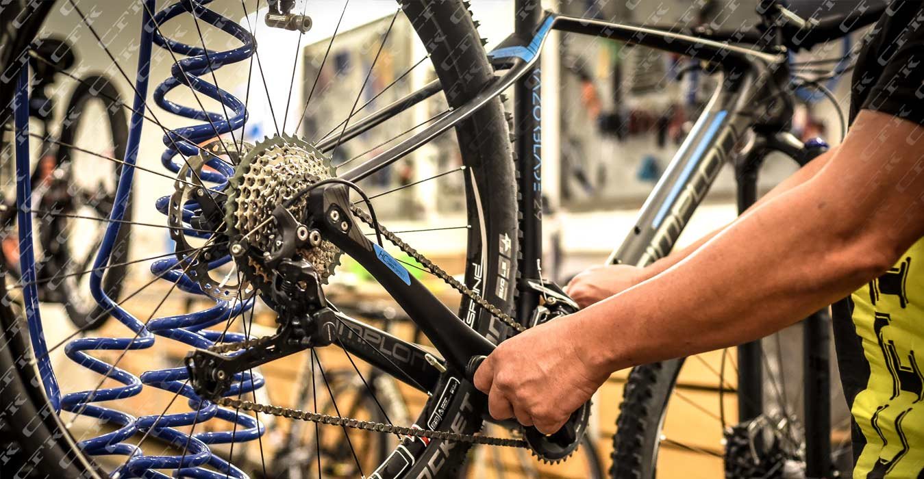 Fahrrad in der Werkstatt